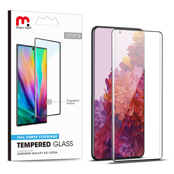 MyBat Pro Full Curve Coverage Tempered Glass Screen Protector for Samsung Galaxy S21 Ultra - Clear - RSS21USC83A-1.jpg