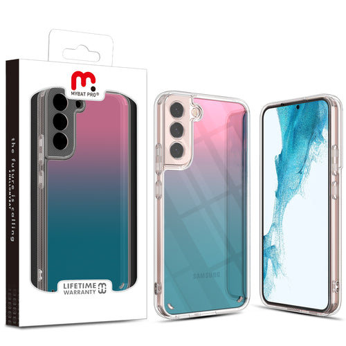 MyBat Pro Radiant Series ombre gradient Gummy Case for Samsung Galaxy S22 - Pink to Sky Blue Gradient - RSS22CSAMAT102-1.jpg