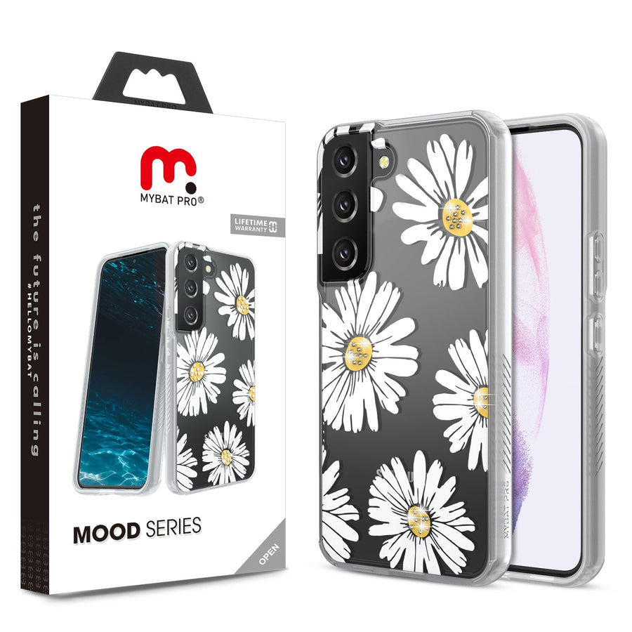 MyBat Pro Mood Diamond Series Case for Samsung Galaxy S22 Plus - Happy Daisies