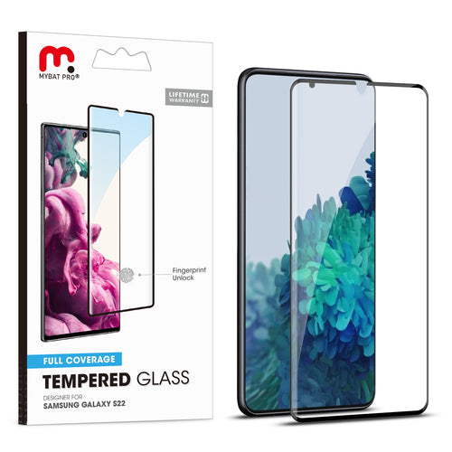 MyBat Pro Full Coverage Tempered Glass Screen Protector w/ Fingerprint Unlock for Samsung Galaxy S22 - Clear - RSS22SC85U-1.jpg