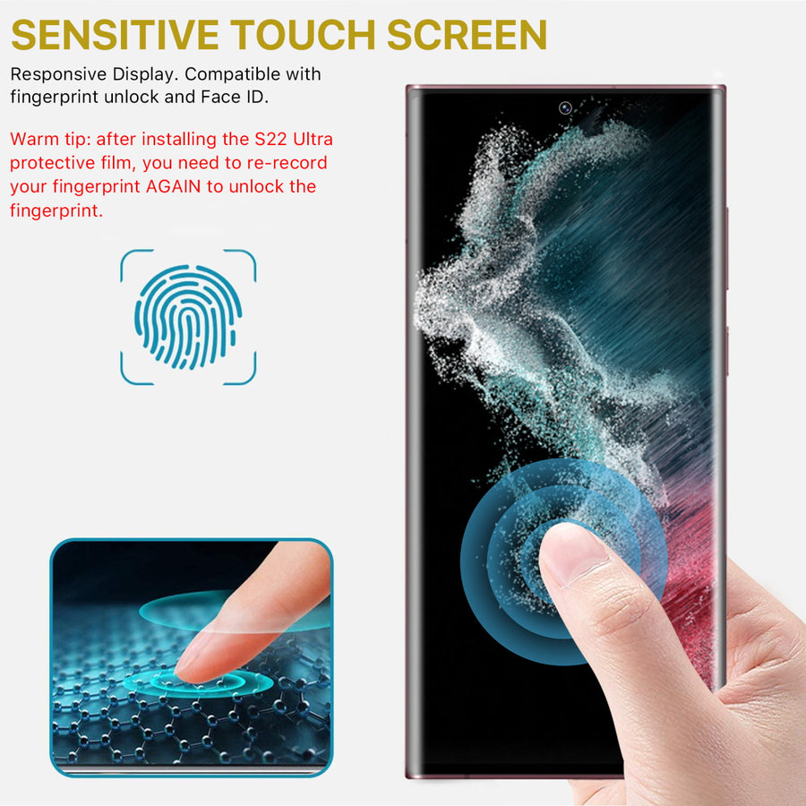 MyBat Pro Full Curve Coverage Tempered Glass Screen Protector for Samsung Galaxy S22 Ultra - Clear - RSS22USC83A-4.jpg