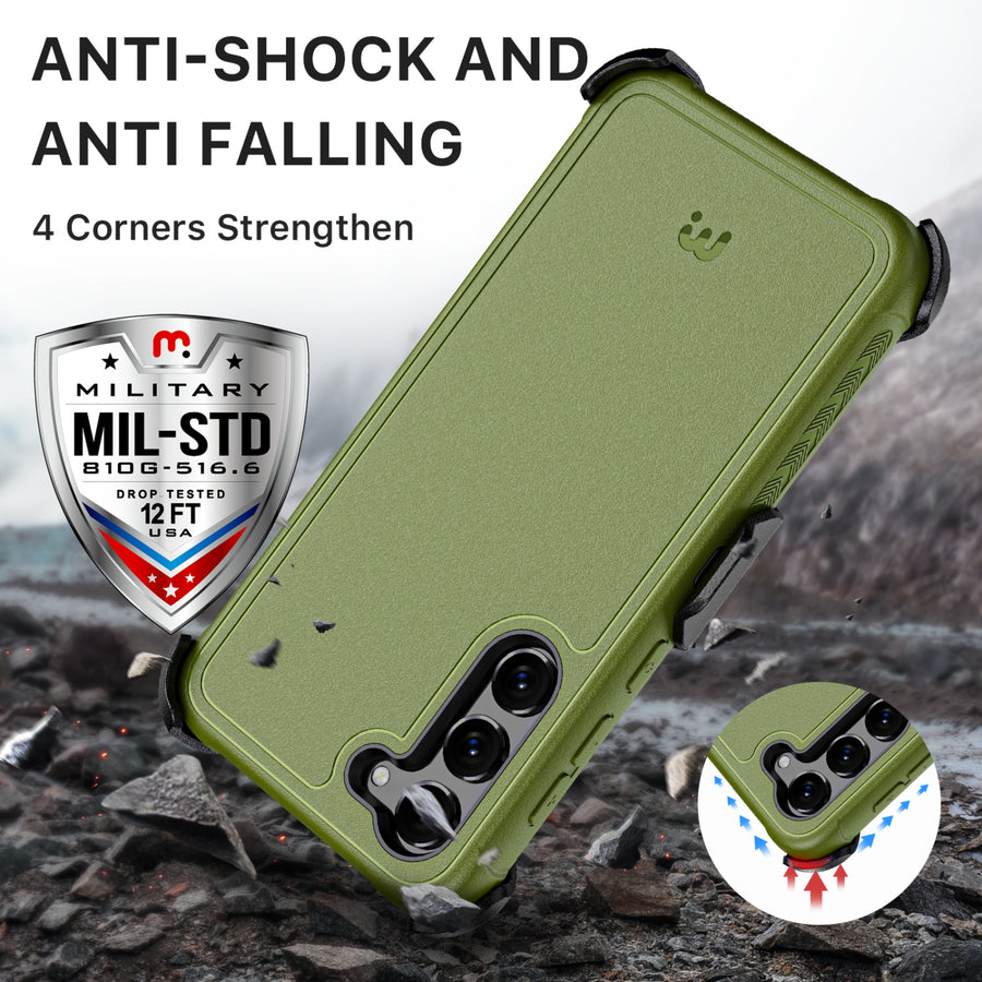MyBat Pro Maverick Series Case w/ Holster for Samsung Galaxy S23 Plus - Army Green - RSS23PCS3NXS004-4.jpg