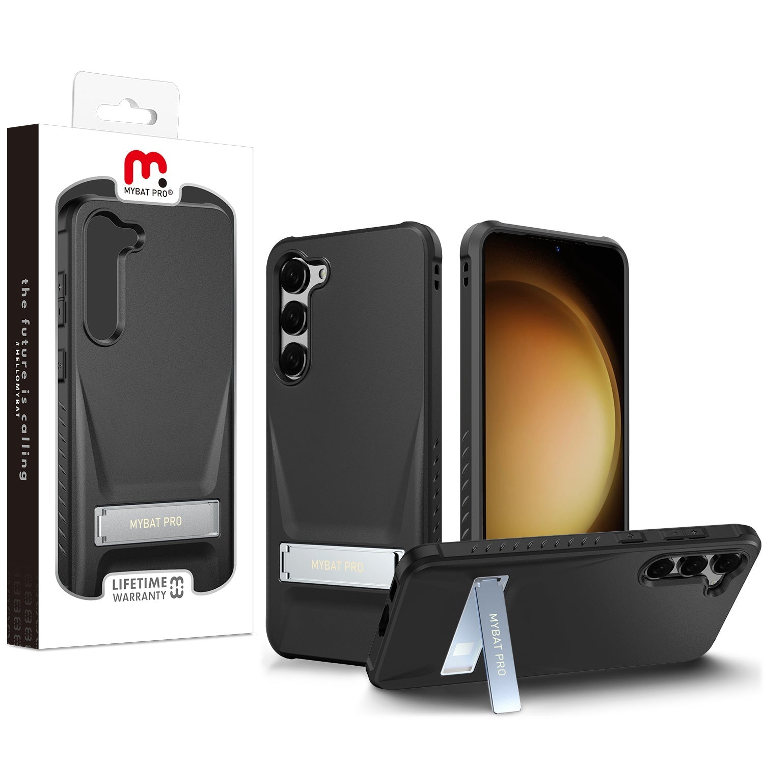 MyBat Pro Beyonder Series Case with Kickstand for Samsung Galaxy S23 Plus - Black