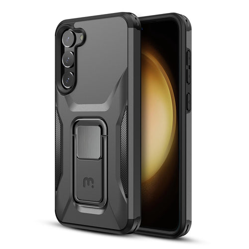 MyBat Pro Antimicrobial Stealth Series (with Stand) for Samsung Galaxy S23 Plus - Black / Black - RSS23PCSSTSS001-2.jpg