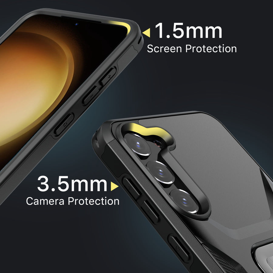 MyBat Pro Antimicrobial Stealth Series (with Stand) for Samsung Galaxy S23 Plus - Black / Black - RSS23PCSSTSS001-6.jpg