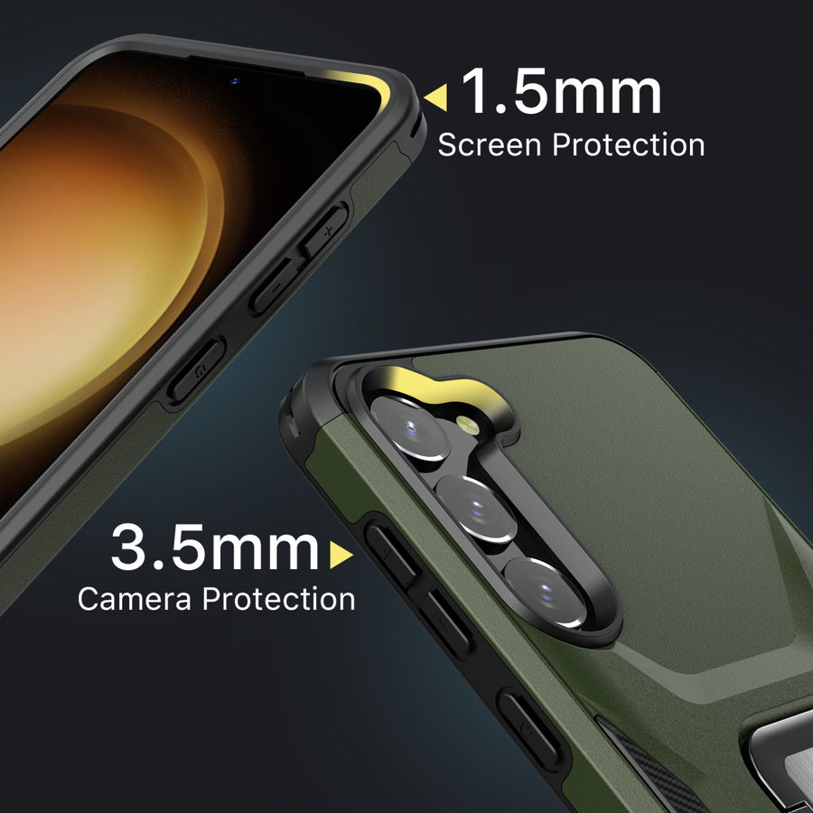 MyBat Pro Antimicrobial Stealth Series (with Stand) for Samsung Galaxy S23 Plus - Army Green / Black - RSS23PCSSTSS004-6.jpg