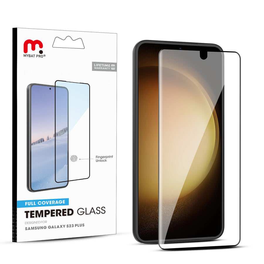 MyBat Pro Full Coverage Tempered Glass Screen Protector (Fingerprint Unlock) for Samsung Galaxy S23 Plus - Black - RSS23PSC85U-1.jpg