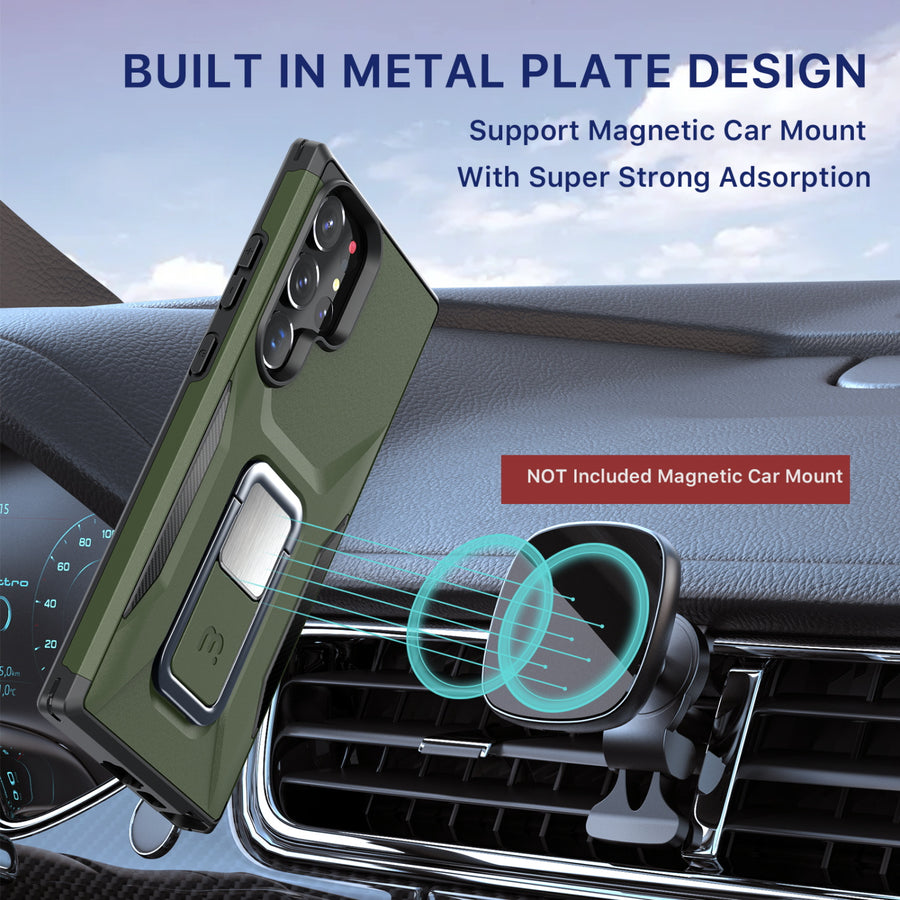 MyBat Pro Antimicrobial Stealth Series (with Stand) for Samsung Galaxy S23 Ultra - Army Green / Black - RSS23UCSSTSS004-2.JPG