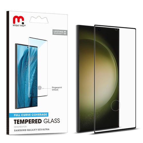 MyBat Pro Full Curve Coverage Tempered Glass Screen Protector for Samsung Galaxy S23 Ultra - Black - RSS23USC83A-1.jpg