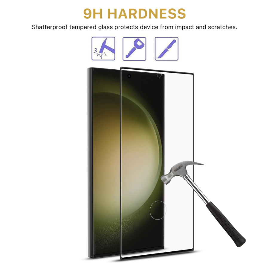 MyBat Pro Full Curve Coverage Tempered Glass Screen Protector for Samsung Galaxy S23 Ultra - Black - RSS23USC83A-6.jpg