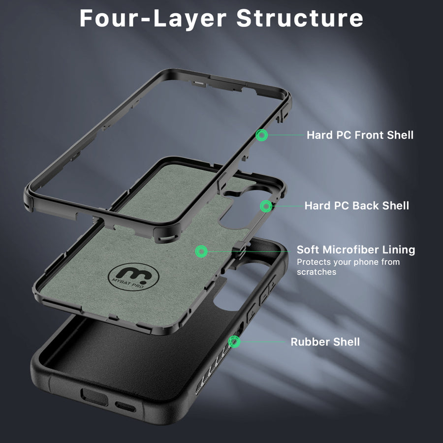 MyBat Pro Maverick Series Case w/ Holster for Samsung Galaxy S24 - Black - RSS24CS3NXS001-3.jpg