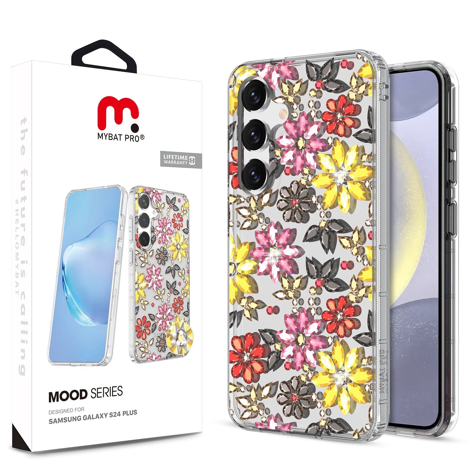 MyBat Pro Mood Series Case (with Diamonds) for Samsung Galaxy S24 Plus - Bedazzle