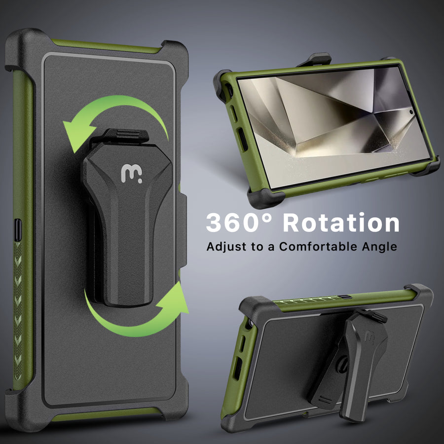 MyBat Pro Maverick Series Case w/ Holster for Samsung Galaxy S24 Ultra - Army Green - RSS24UCS3NXS004-5.JPG