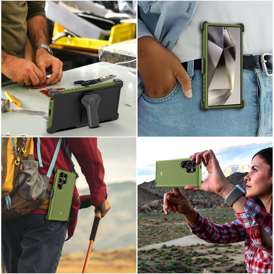 MyBat Pro Maverick Series Case w/ Holster for Samsung Galaxy S24 Ultra - Army Green - RSS24UCS3NXS004-6.JPG