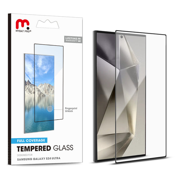MyBat Pro Full Coverage Tempered Glass Screen Protector (Fingerprint Unlock) for Samsung Galaxy S24 Ultra - Black - RSS24USC85U-1.jpg