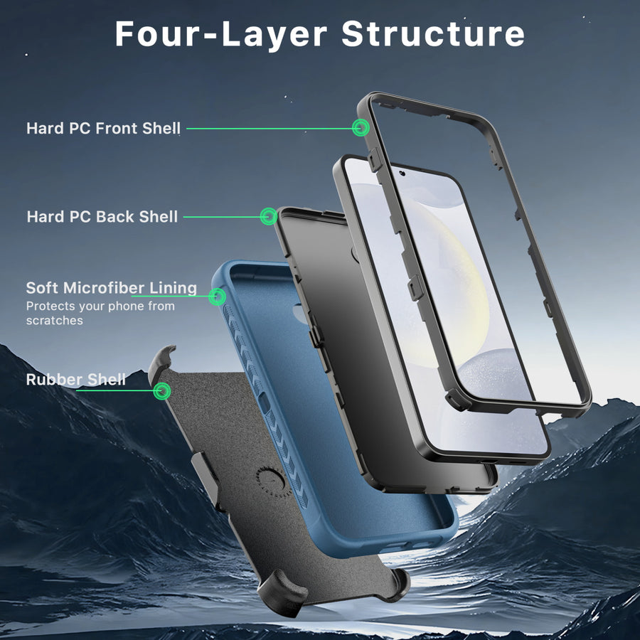 MyBat Pro Maverick Series Case w/ Holster for Samsung Galaxy S25 - Blue - RSS25CS3NXS002-2.JPG