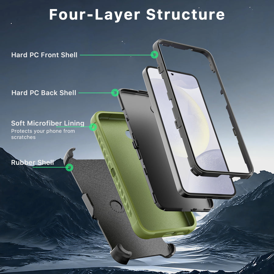 MyBat Pro Maverick Series Case w/ Holster for Samsung Galaxy S25 Plus - Army Green - RSS25PCS3NXS004-3.jpg