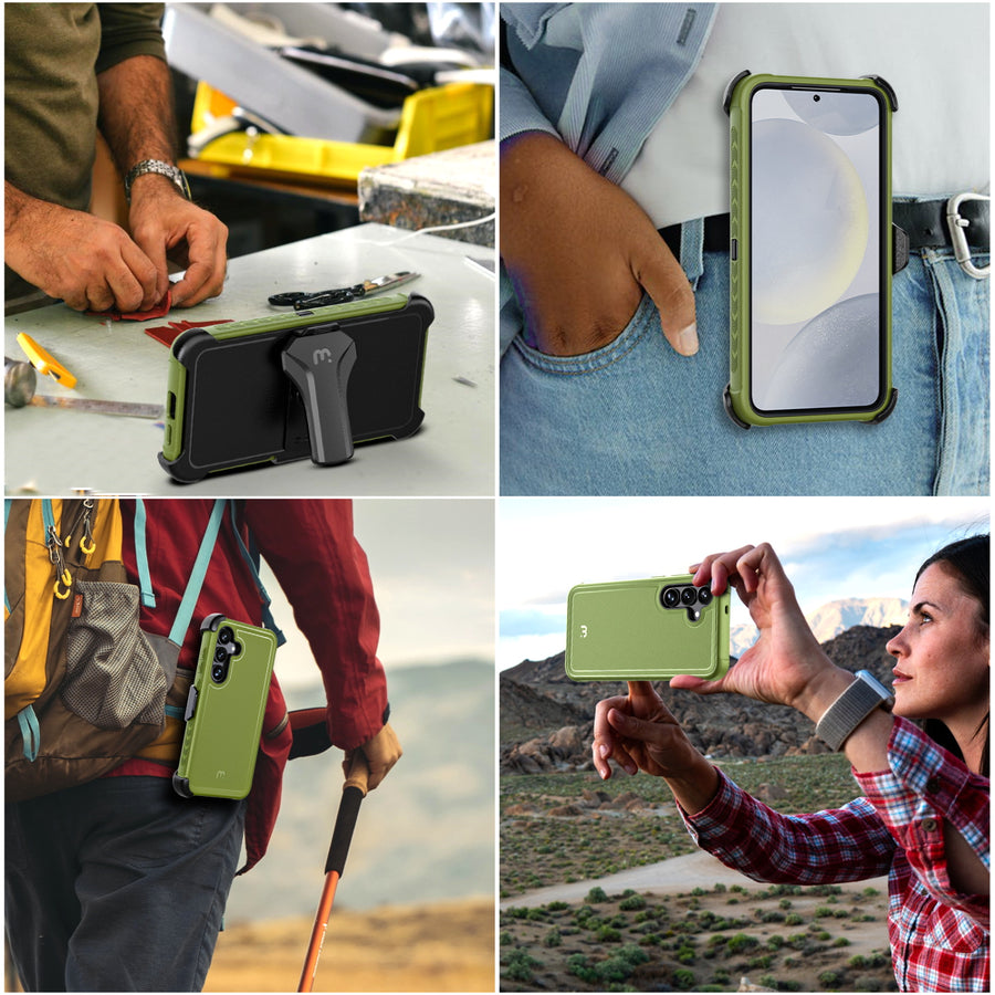 MyBat Pro Maverick Series Case w/ Holster for Samsung Galaxy S25 Plus - Army Green - RSS25PCS3NXS004-8.jpg