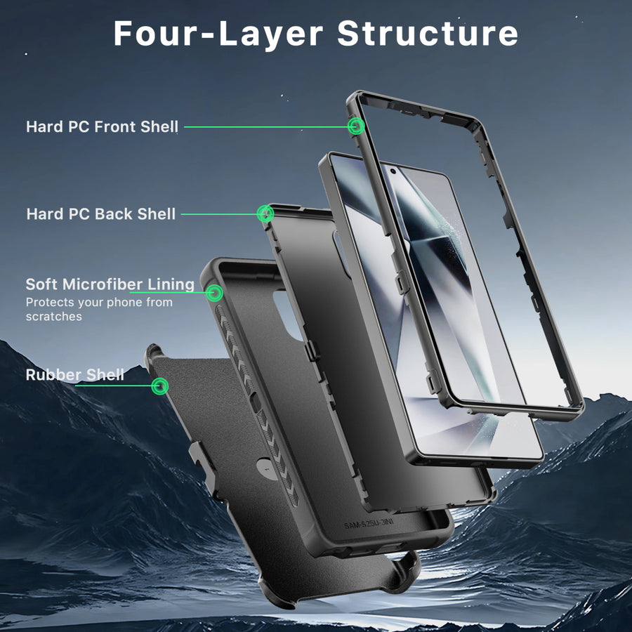MyBat Pro Maverick Series Case w/ Holster for Samsung Galaxy S25 Ultra - Black - RSS25UCS3NXS001-3.jpg