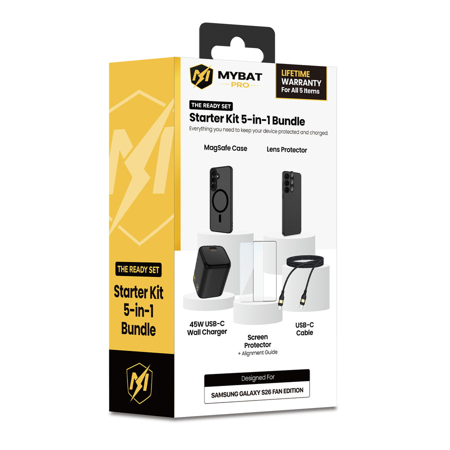 MyBat Pro Samsung Galaxy S26 Fan Edition Bundle #2 - Smoke Case / Black Charger + Cable - RSS26FE5IN1BDL002-1.JPG