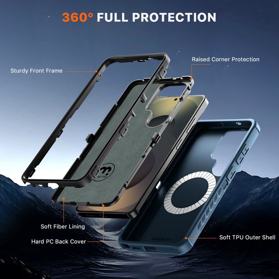 MyBat Pro Maverick Series Rogue Edition MagSafe Case for Samsung Galaxy S26 Ultra - Blue - RSS26UCS2NXMS002-7.jpg