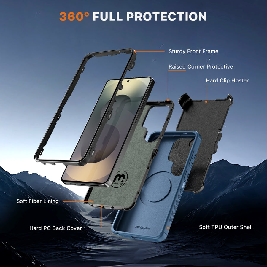 MyBat Pro Maverick Series MagSafe Case w/ Holster for Samsung Galaxy S26 Ultra - Blue - RSS26UCS3NXMS002-9.jpg