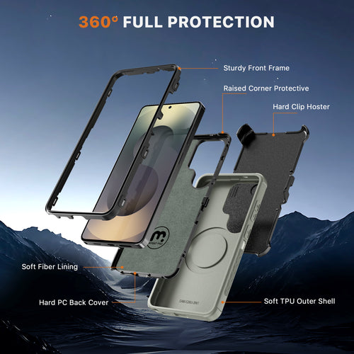 MyBat Pro Maverick Series MagSafe Case w/ Holster for Samsung Galaxy S26 Ultra - Grey - RSS26UCS3NXMS005-8.jpg