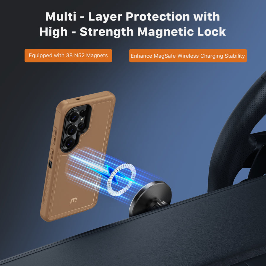 MyBat Pro Maverick Series MagSafe Case w/ Holster for Samsung Galaxy S26 Ultra - Brown - RSS26UCS3NXMS006-3.jpg