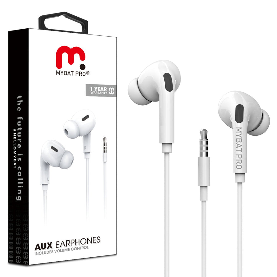 MyBat Pro Wired Stereo Handsfree w/ 3.5mm Mic - White
