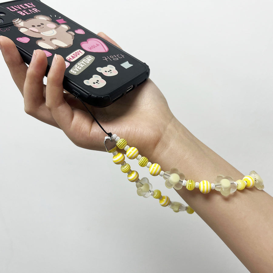 MyBat Pro Wristlet Phone Strap Charm - Yellow Daisy - RUNPCH002-4.jpg