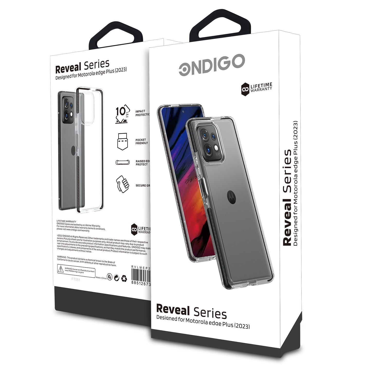 Reveal Series Case for Motorola edge Plus (2023), Black