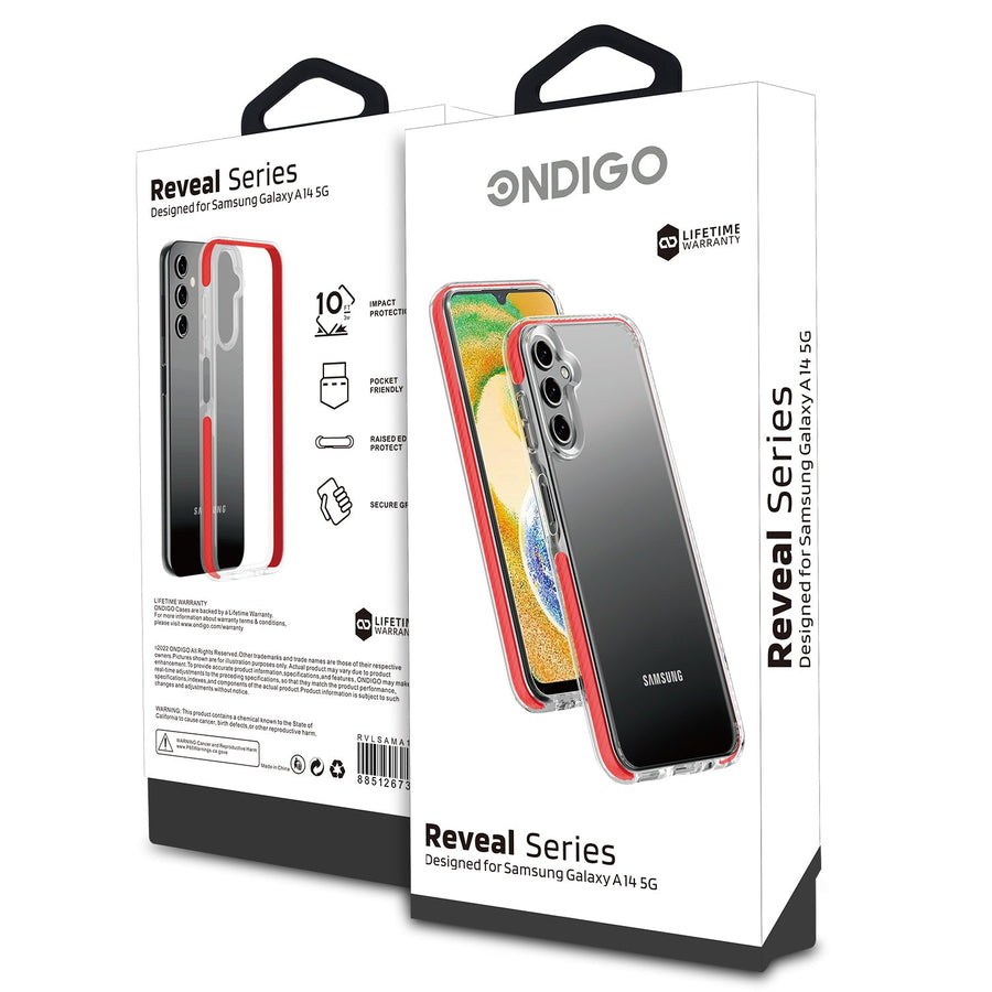Ondigo Reveal Series Case for Samsung Galaxy A14 5G - Red