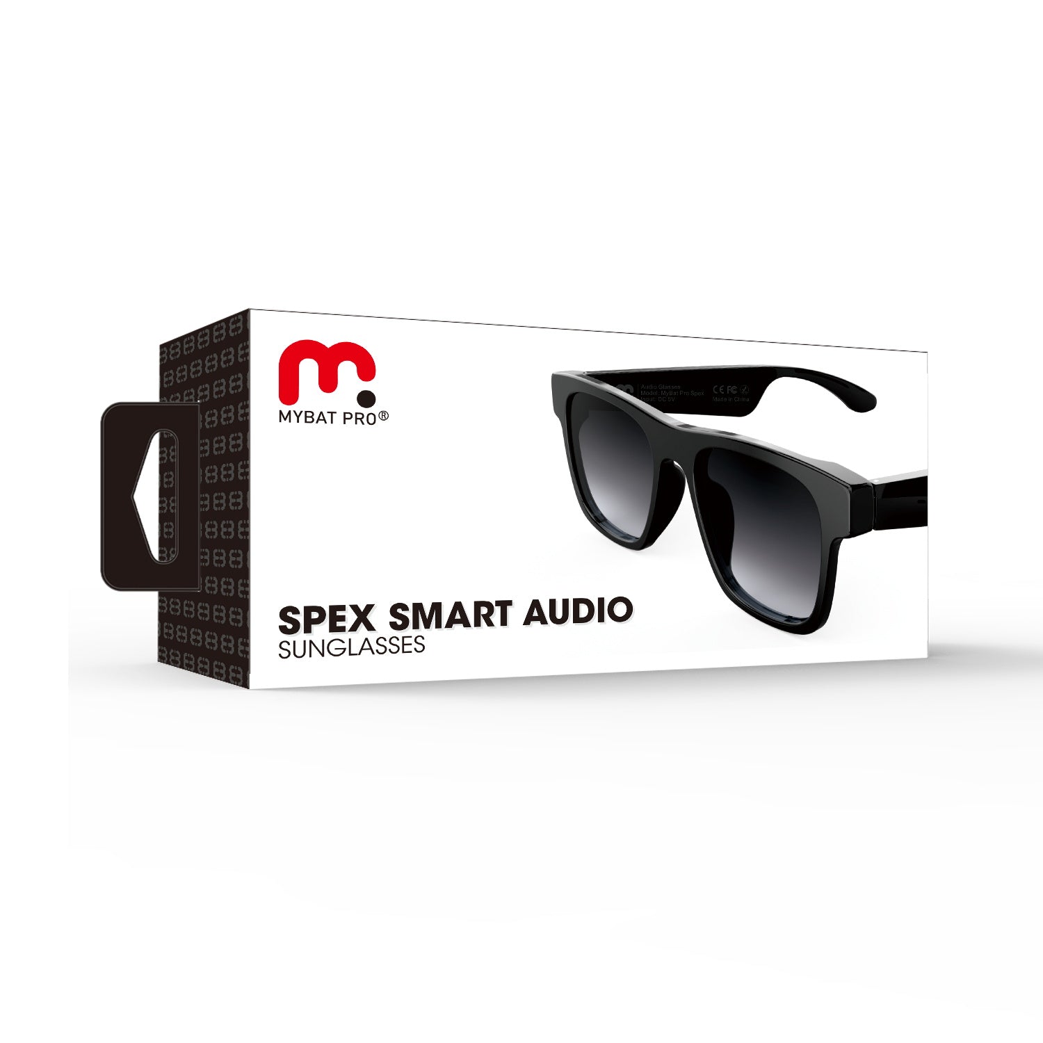 MyBat Pro Spex Smart Audio Unisex Wireless Glasses - Black