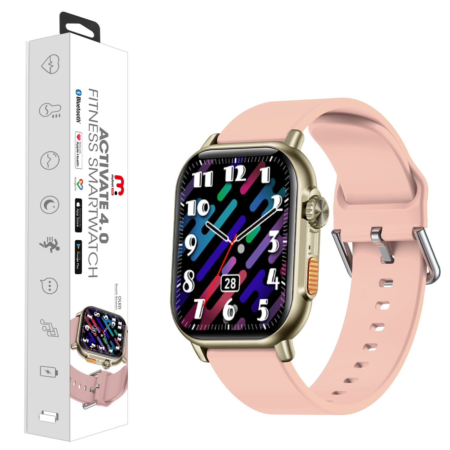 MyBat Pro Activate 4.0 Fitness Smartwatch - Gold - RWDSW001G-1.jpg