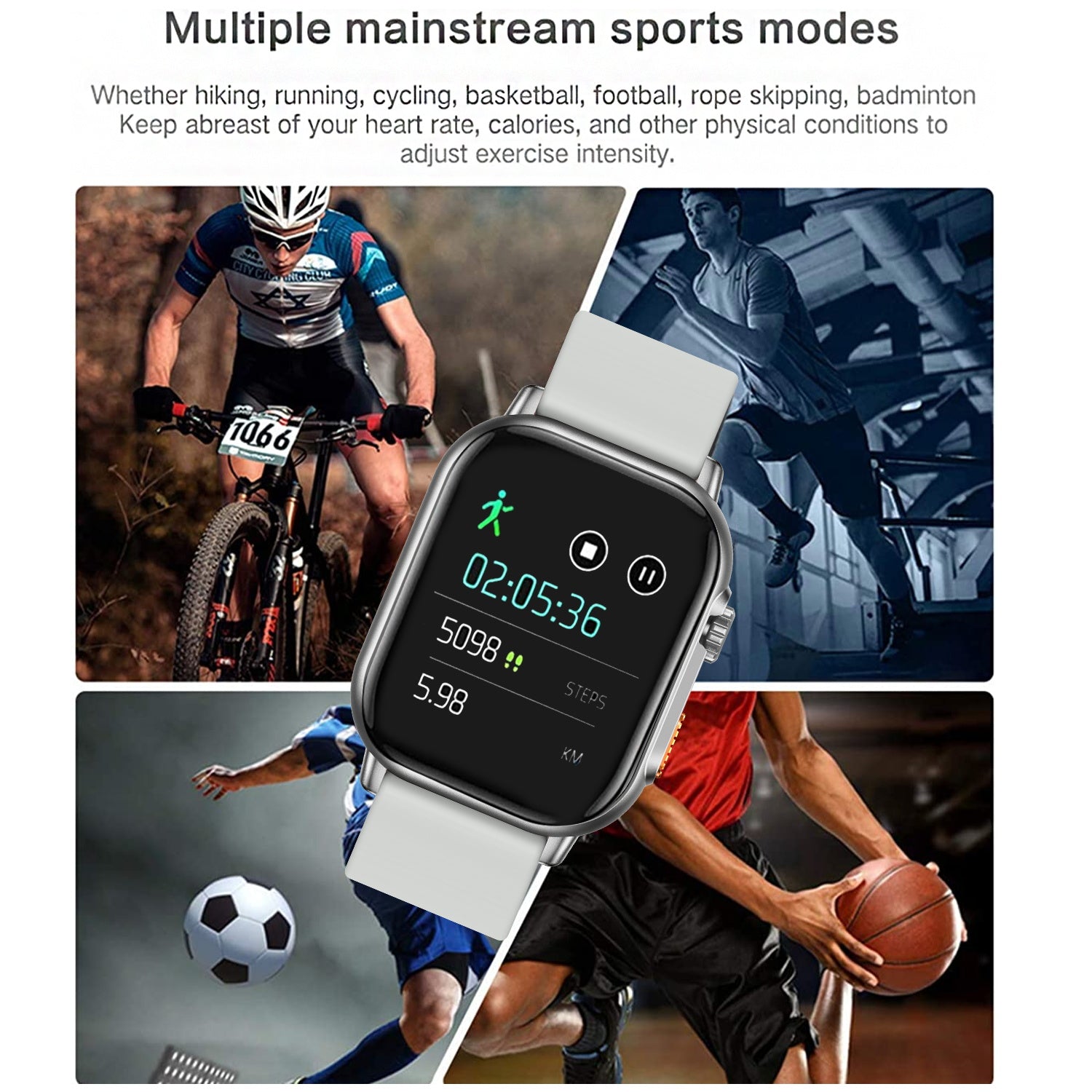 MyBat Pro Activate 4.0 Fitness Smartwatch - Silver - RWDSW001S-4.jpg
