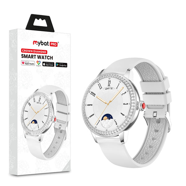 MyBat Pro Crown Diamond Smart Watch - Silver - RWDSW051-1.jpg