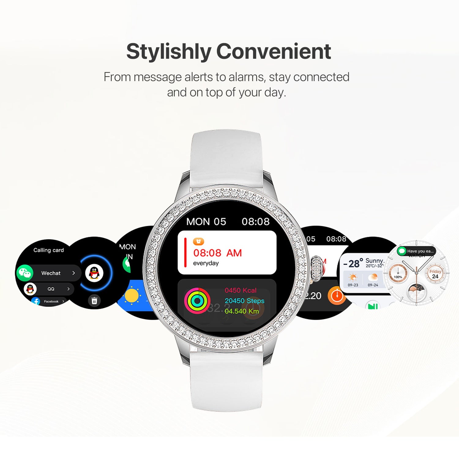 MyBat Pro Crown Diamond Smart Watch - Silver - RWDSW051-5.jpg