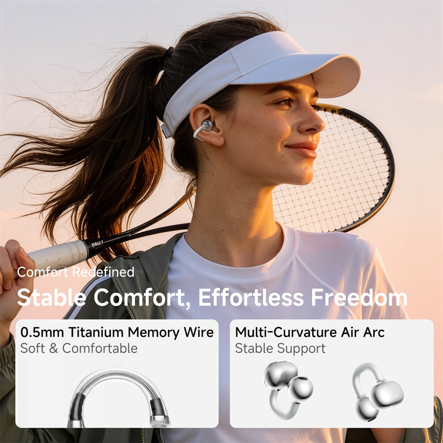 RWAN Clip Open-Ear Earbuds (LED Digital Display) - Silver - RWEB002-4.jpg