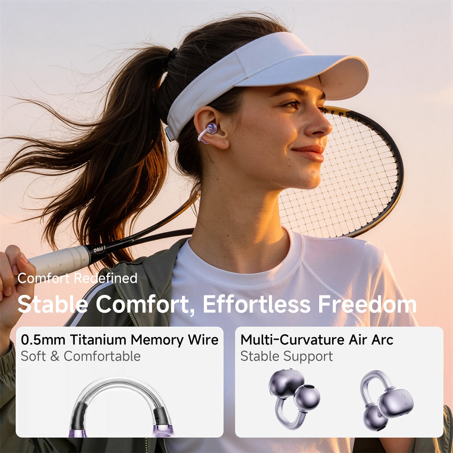 RWAN Clip Open-Ear Earbuds (LED Digital Display) - Purple - RWEB004-4.jpg