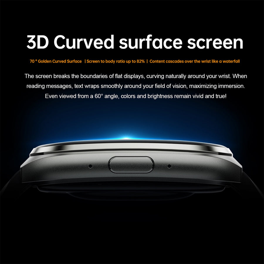 RWAN Smart Watch-1000mAh Battery 50-Day Standby Time, 1.83-inch 3D curved screen - Black - RWSW002-3.jpg