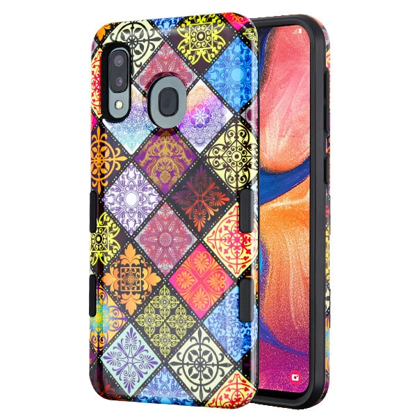 MyBat TUFF Subs Series Case for Samsung Galaxy A20 - Mediterranean / Black - SAMA20HPCTUFFSBIM009-2.jpg