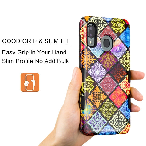 MyBat TUFF Subs Series Case for Samsung Galaxy A20 - Mediterranean / Black - SAMA20HPCTUFFSBIM009-6.jpg
