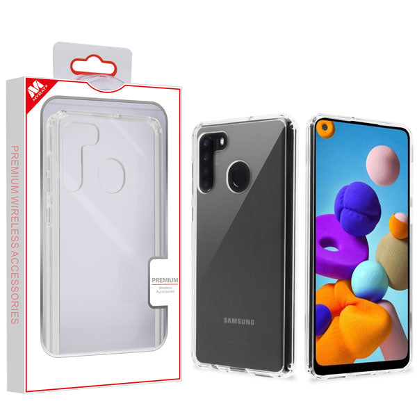 MyBat Sturdy Gummy Cover for Samsung Galaxy A21 - Highly Transparent Clear / Transparent Clear - SAMA21CASKGM0141-1.jpg
