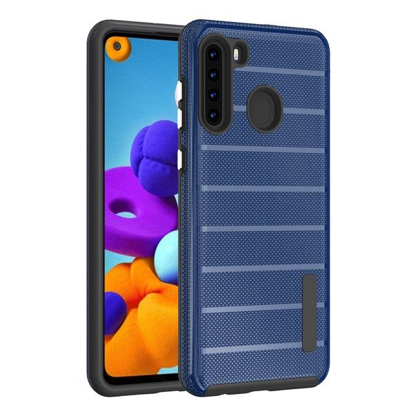 MyBat Fusion Protector Cover for Samsung Galaxy A21 - Ink Blue Dots Textured / Black - SAMA21HPCFSSO648-2.jpg