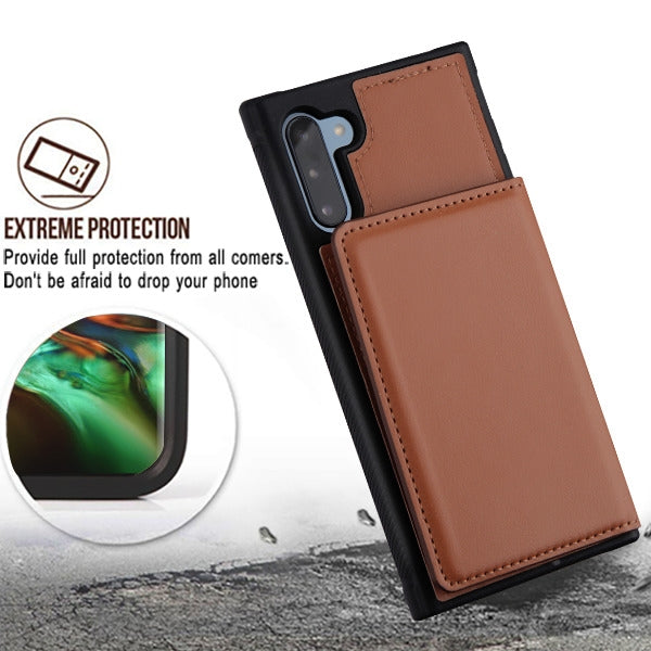 MyBat Flip Wallet Executive Protector Cover(TPU Case with Snap Fasteners) for Samsung Galaxy Note 10 (6.3) - Brown - SAMGN10HPCLE302-6.jpg