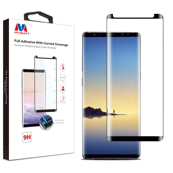 MyBat Full Adhesive with Curved Coverage Premium Tempered Glass Screen Protector for Samsung Galaxy Note 8 - Black - SAMGN8LCDSCPR77A-1.jpg