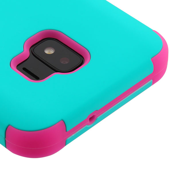 MyBat TUFF Series Case for Samsung J260 (Galaxy J2 Core)/Galaxy J2 Dash / Galaxy J2 Pure - Rubberized Teal Green / Electric Pink - SAMJ260HPCTUFFSO048WP-4.jpg