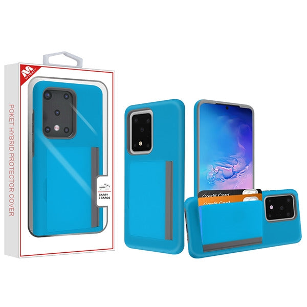 MyBat Poket Hybrid Protector Cover (with Back Film) for Samsung Galaxy S20 Ultra (6.9) - Blue / Gray - SAMS20UHPCPKT002-1.jpg