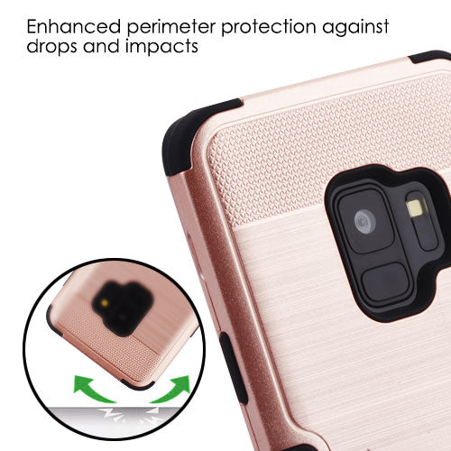 MyBat TUFF Series Case for Samsung Galaxy S9 - Rose Gold Brushed / Black - SAMS9HPCTUFFSO703WP-6.jpg