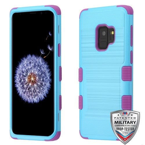 MyBat TUFF Series Case for Samsung Galaxy S9 - Metallic Baby Blue Brushed / Electric Purple - SAMS9HPCTUFFSO706WP-1.jpg